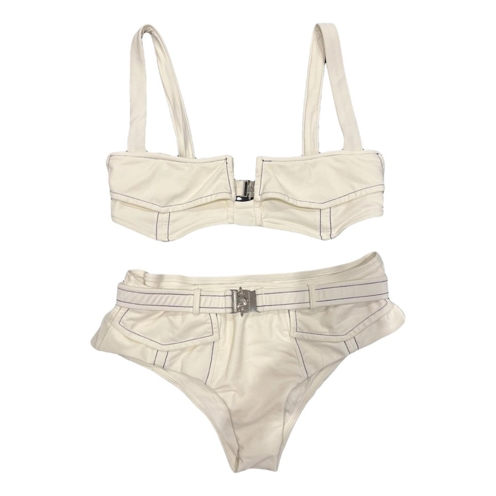 Belted two-piece swimsuit